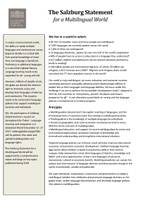 The Salzburg Statement for a Multilingual World