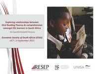 Exploring relationships between Oral Reading Fluency and comprehension amongst ESL learners in South Africa
