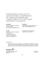 When signals are lost in aggregation: a comparison of language marks and competencies of first-year university students