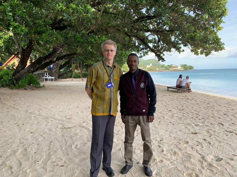 James Keevy and Patrick Molokwane in the Seychelles