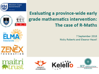 Conference on Quantitative Education Research, 6 - 7 September 2018, Stellenbosch